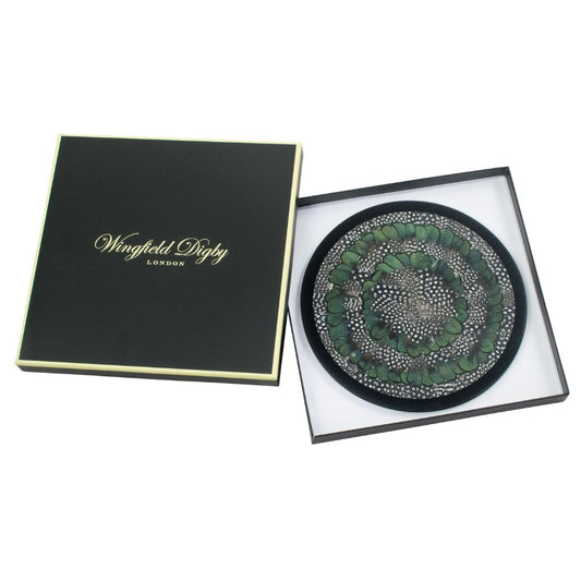 Outlet Item: Guinea Fowl and Green Pheasant Feather Placemats