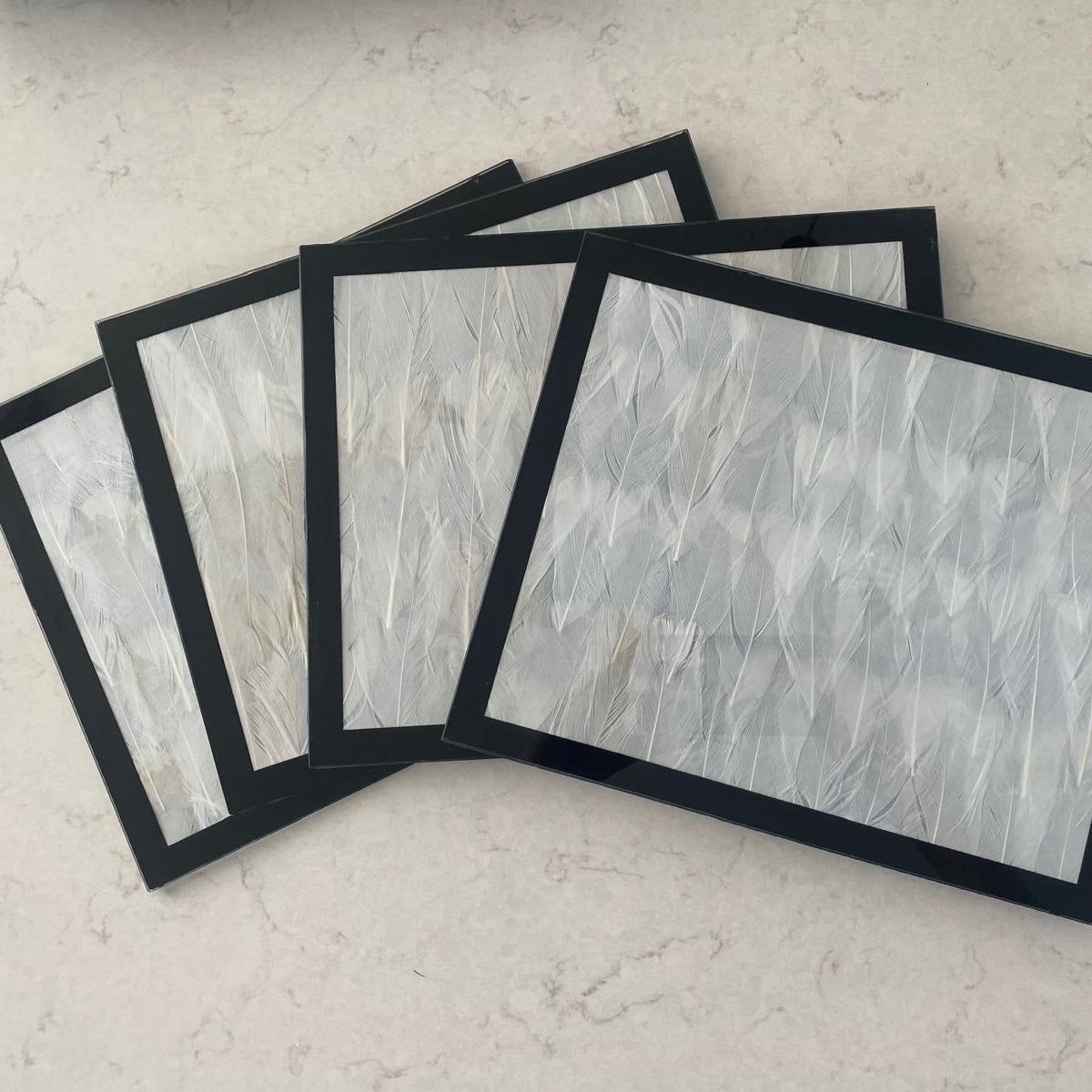 White Pheasant Square Placemats - Set of 4 - 40% Off (Last Chance To Buy)