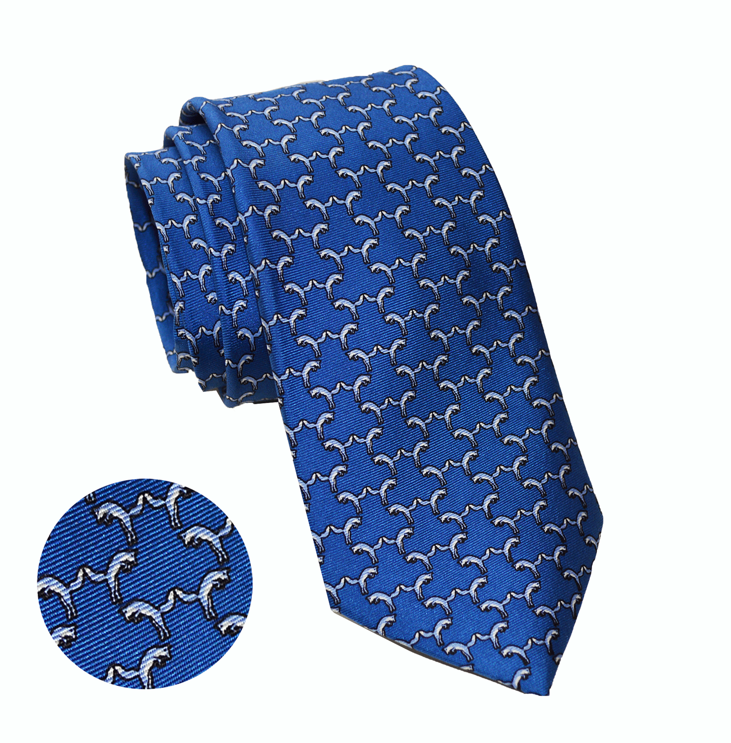 Jumping Foxes Silk Tie by Wingfield Digby