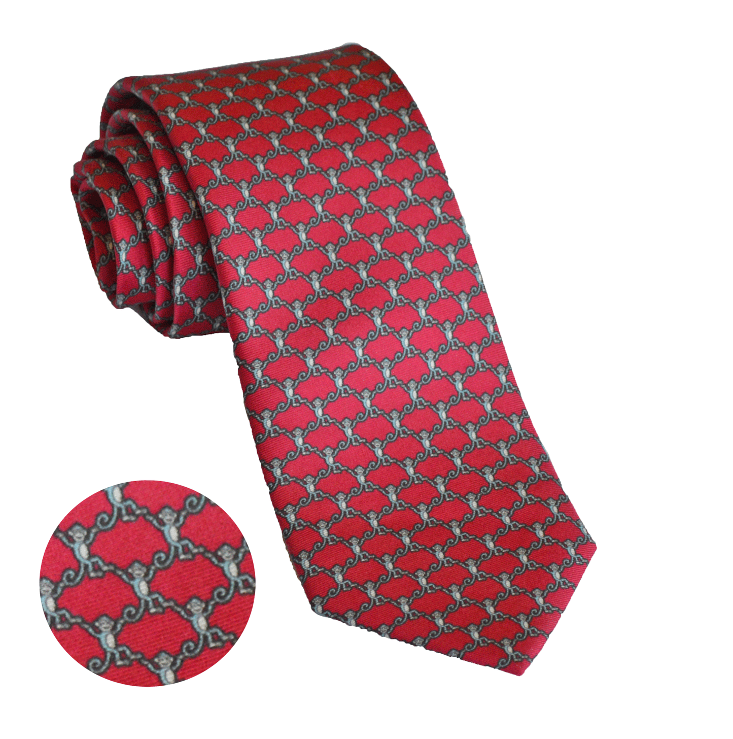 100% silk monkey tie by Wingfield Digby