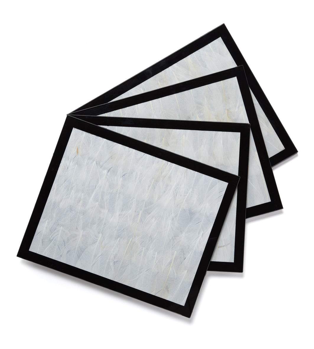Outlet Item: Square White Goose Feather Placemats by Wingfield Digby