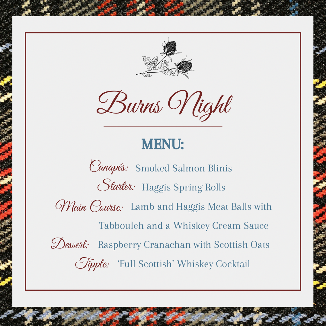 Burns Night Menu
