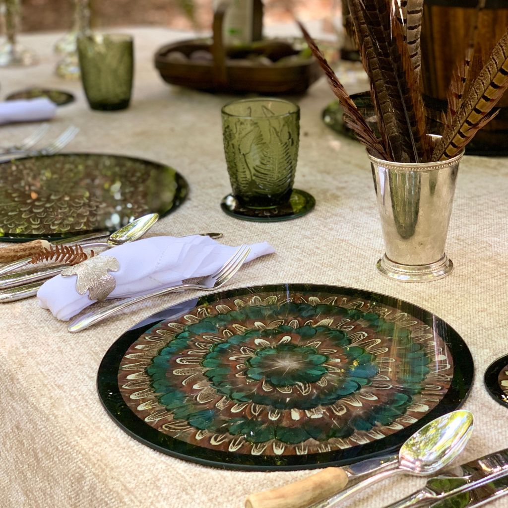 Outlet Item: Cock & Green Pheasant Feather Placemats by Wingfield Digby