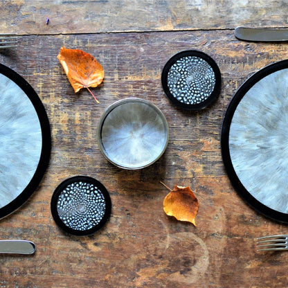 Outlet Item: Guinea Fowl Feather Coasters by Wingfield Digby