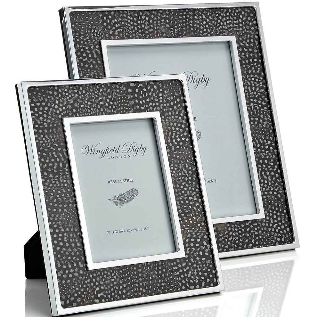 Guinea Fowl feather photo frames by Wingfield Digby