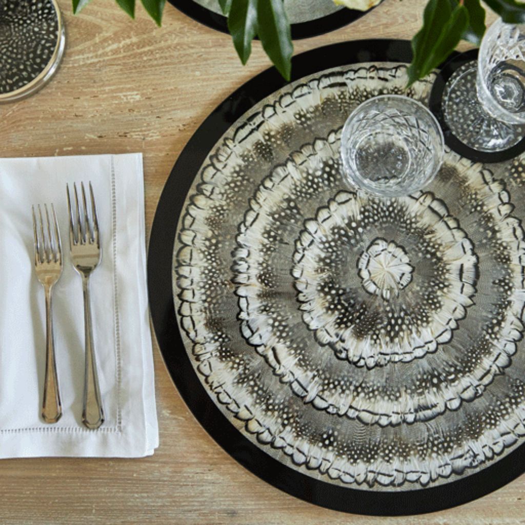 Mixed White Feather Table Centre by Wingfield Digby