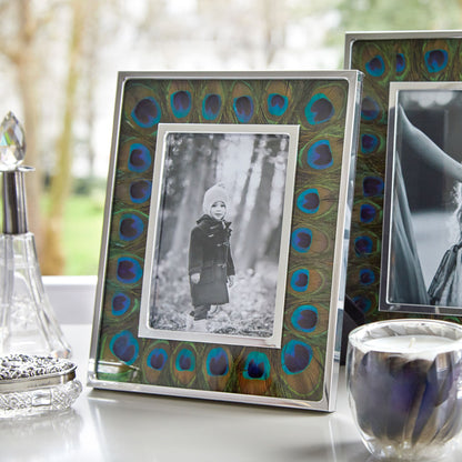 Outlet Item: Peacock Feather Photo Frame by Wingfield Digby