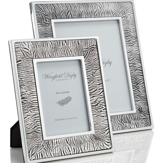 Silver Pheasant Feather Frame by Wingfield Digby