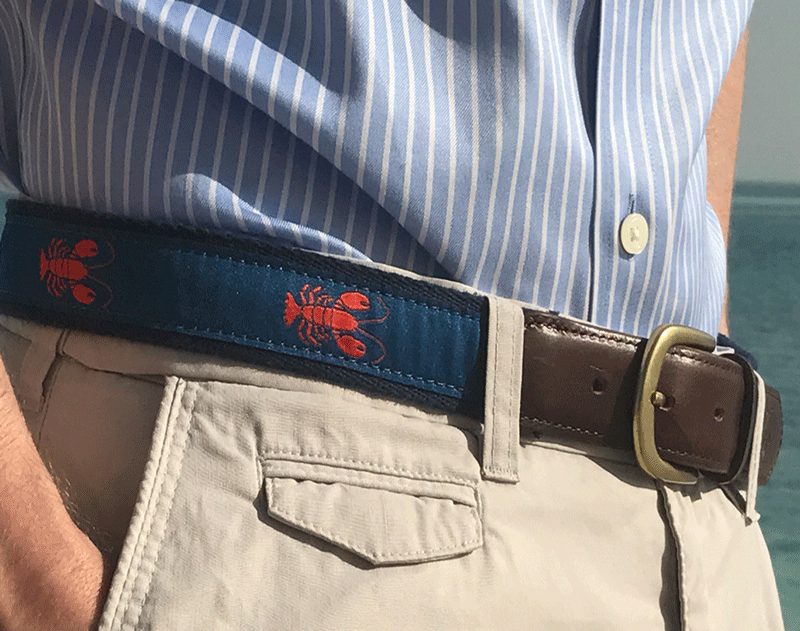 Lobster Canvas & Leather Belt
