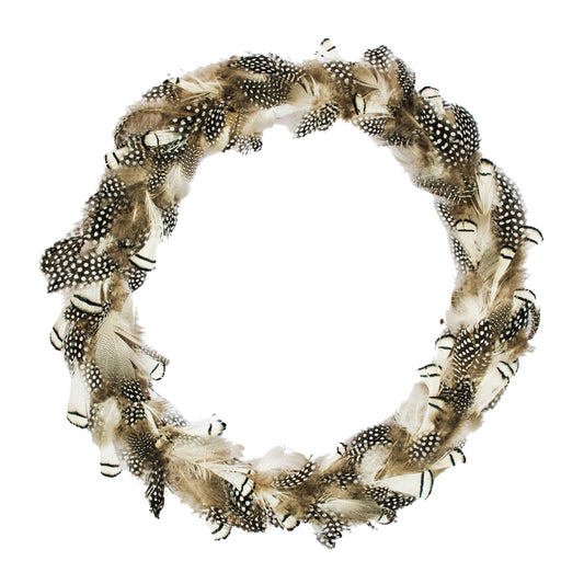 Mixed feather larger wreath by Wingfield Digby