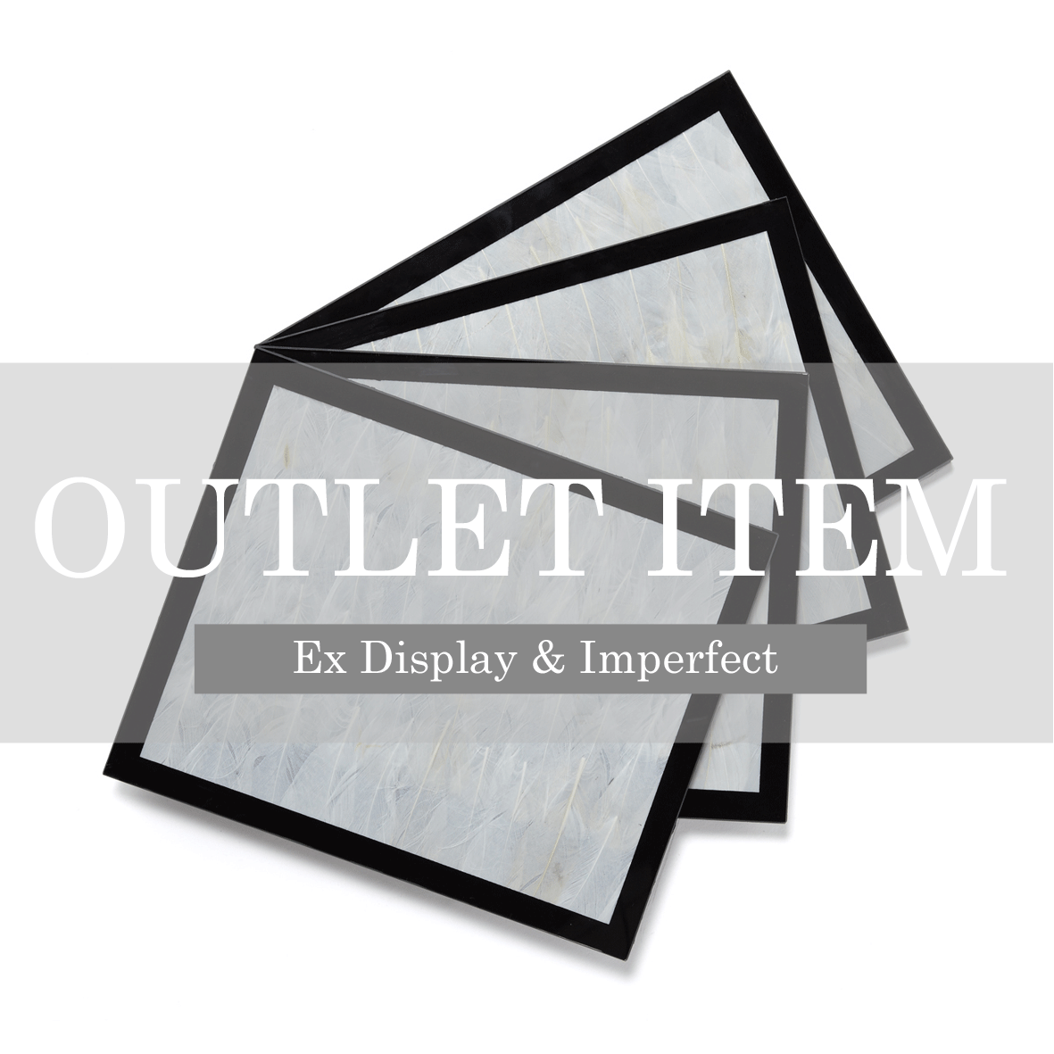 Outlet Item: Square White Goose Feather Placemats by Wingfield Digby