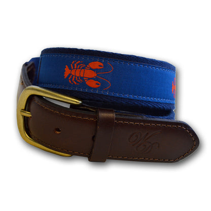 Lobster canvas and leather belt by Wingfield Digby